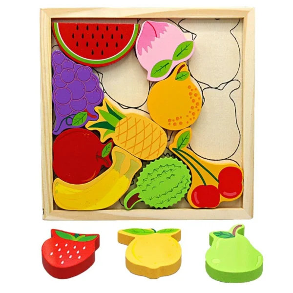 1 Piece 3D Wooden Brainteaser Puzzle Tray  (Size 6/6Inch )