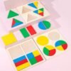 Divided/Fraction Panel Geometric Shape Cognitive Puzzle Small Size (5.5 Inch)