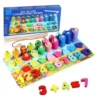 6 in 1 Multifunctional Logarithmic Board Activity Toys Color , Count, Fishing , Shape, Number and Basic Math