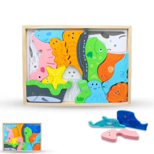 Wooden Three Dimensional Ocean Puzzle Size 11 Inch