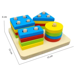2-31 16 PCs Four Column Geometry shape Blocks Size (5.5 Inch)
