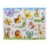 2-35-1 1 piece Wooden Animal Peg Puzzle Board Size A4 (11.5/8.5")