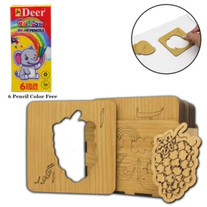 2-6 DIY Wooden Haroof-e-Tahaji Stencils (6 Pencil color free)
