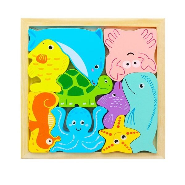 1 Piece 3D Wooden Brainteaser Puzzle Tray  (Size 6/6Inch )
