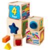 237649 Wooden Stacking and Shape Sorting Toy