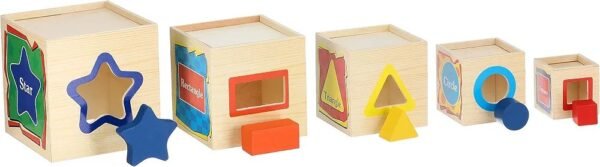 237651 Wooden Stacking and Shape Sorting Toy