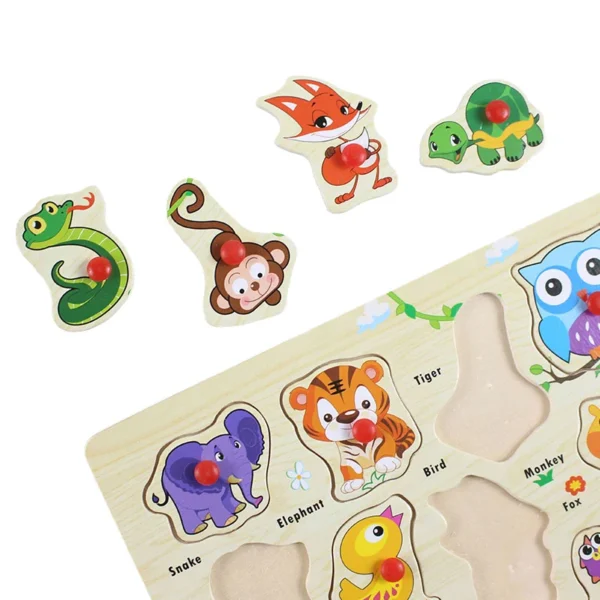 Peg Puzzle Board for Toddlers (9/6  Inch Size )