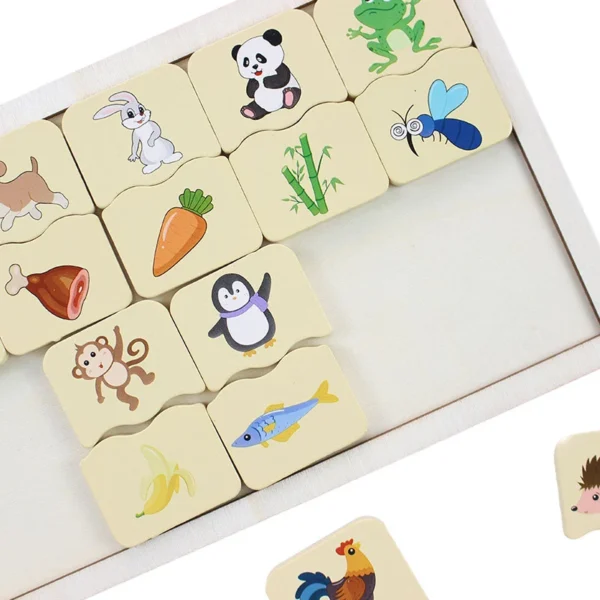 2_8855ead1-975a-45ec-a904-45457228726b Animals Food Puzzle Game Wooden Tray (8 Inch)
