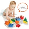 3 5 Column Wooden Geometric Shape Matching Toy