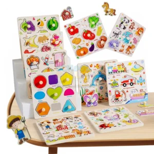 3D-Peg-Puzzle-Board-SM-1 (5/5 Inch Size )Peg Puzzle Board Wooden for Toddlers