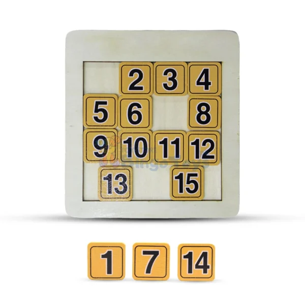 3D Sliding Number Jigsaw Puzzle Board