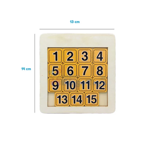 3D Sliding Number Jigsaw Puzzle Board