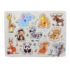 4 1 piece Wooden Animal Peg Puzzle Board Size A4 (11.5/8.5")