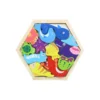 4 1 piece Wooden Hexagon Shape Puzzle Board (Size 7 inch)