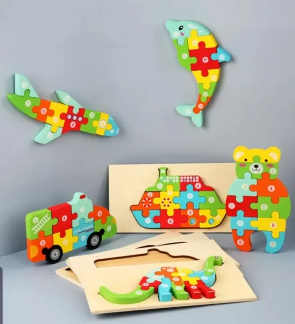 Montessori Wooden Jigsaw Puzzle 1 to 10 Number Size 8 inch