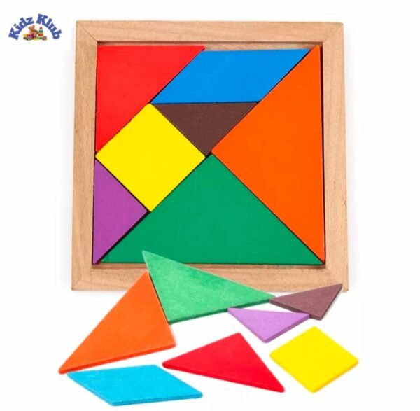 2-in-1 Wooden Tangram & Maze Puzzle