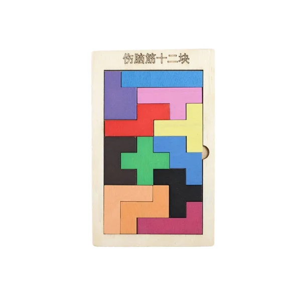 Mini Wooden Colorful Russian Puzzle Board Pentomino Puzzle