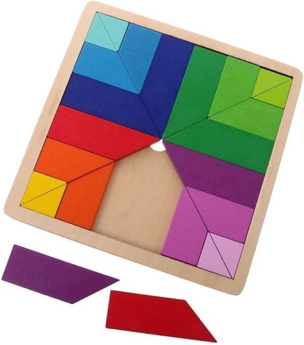 512p4dEj1eL._AC_SX679_ Tetris Puzzle Wooden Building Blocks Tangram (Square Shape)