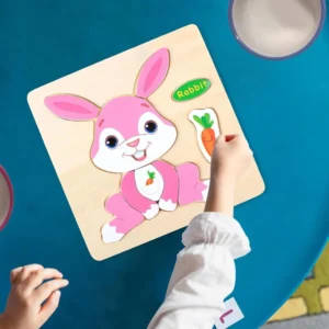 Multicolor WoodenJigsaw  Puzzle Board For Kids Size 5.5 Inch