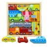 1 Piece 3D Wooden Brainteaser Puzzle Tray  (Size 6/6Inch )