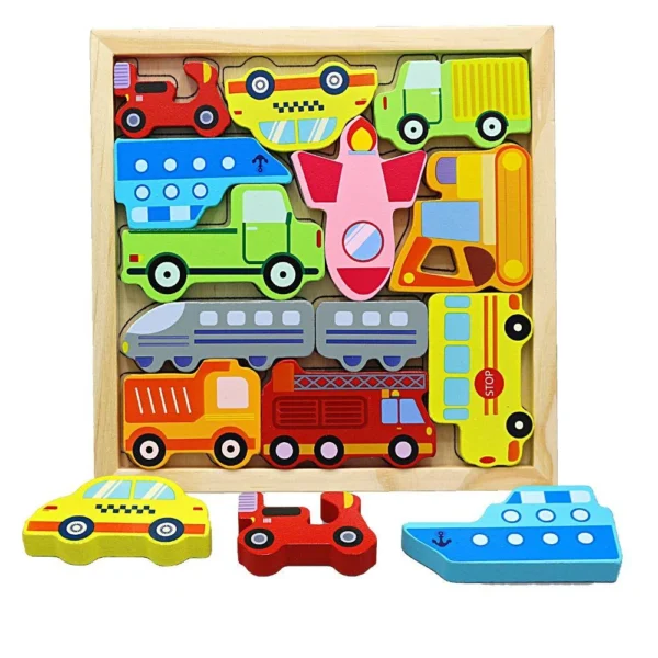 1 Piece 3D Wooden Brainteaser Puzzle Tray  (Size 6/6Inch )