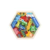 8 1 piece Wooden Hexagon Shape Puzzle Board (Size 7 inch)