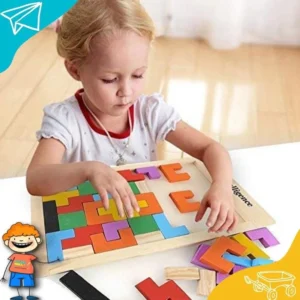 81-1 Wood Intelligence 40 Pcs Russian Puzzle Blocks