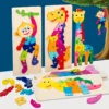 96bfbd3298c13b68bbb02a7eaeec156b Colorful Wooden giraffe Shaped Puzzle with Numbers (Size 11/5 Inch)