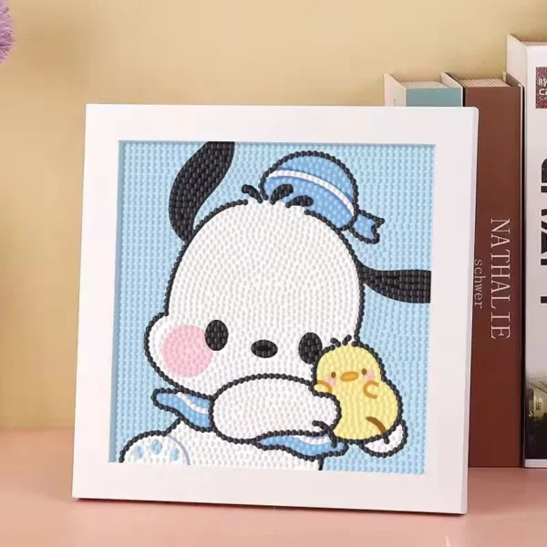 POM POM Cartoon Character – DIY Crystal Mosaic Canvas /Frame