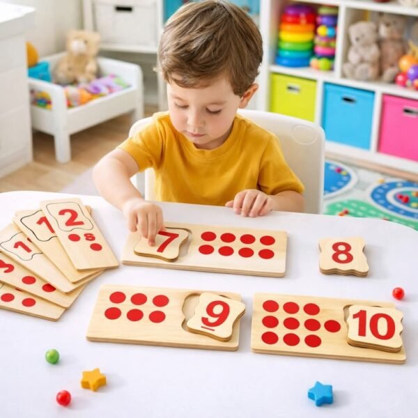 Kids Wooden Counting Activity Box