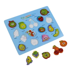 Fruit with Names Cognition Wooden Board Size A4