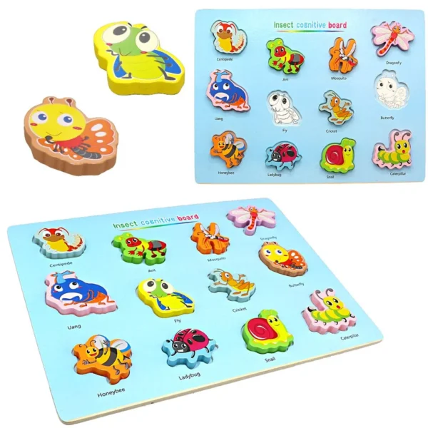 InsectsCognitiveWoodenBoard_2 Insects Cognitive Wooden Board Size A4