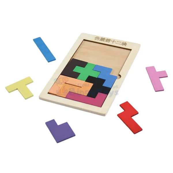 Mini Wooden Colorful Russian Puzzle Board Pentomino Puzzle