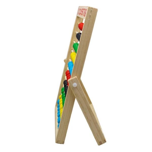 Wooden-Colorful-Beads-Abacus-SM-3 1 piece Wooden Colorful Beads Abacus with Stand Size(8.5 Inch)
