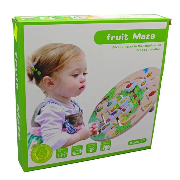 Wooden-Fruit-Maze-Toy-2 Wooden Fruit Maze size 9 Inch