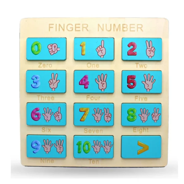 WoodenFingerNumberCountingBoard Wooden Finger Number Counting Board Size 12 Inch