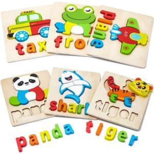 Wooden 3D Spelling Puzzle Size 6 Inch