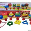 Wooden Train Set Column Train