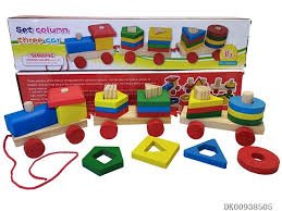 Wooden Train Set Column Train