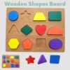 download 3D Shapes Wooden Puzzle Board Size A4
