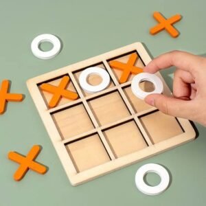 Wooden Tic Tac Toe  Game Size 15CMx15CM