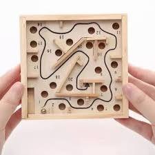 Wooden Mini Labyrinth Ball Maze Game