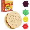 download (33) Wooden Hexagonal Shape Burger Puzzle Toy