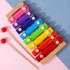 images (12) 1 piece Wooden Rainbow Colourful Xylophonoe Size 10 Inch