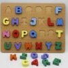 images (17) Capital 3D Alphabets Wooden Plate (A4 Size )