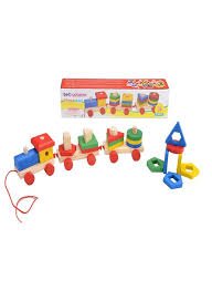 Wooden Train Set Column Train