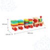 Wooden Train Set Column Train