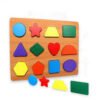 images (3) 3D Shapes Wooden Puzzle Board Size A4