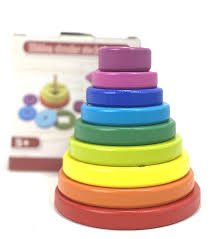 images (30) Hidden Circular Rainbow Tower Wooden Toy