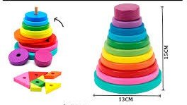 images (31) Hidden Circular Rainbow Tower Wooden Toy